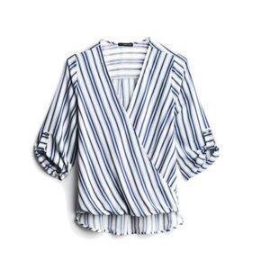 4 for 25!  Wrap Front 3/4 Sleeve Blouse